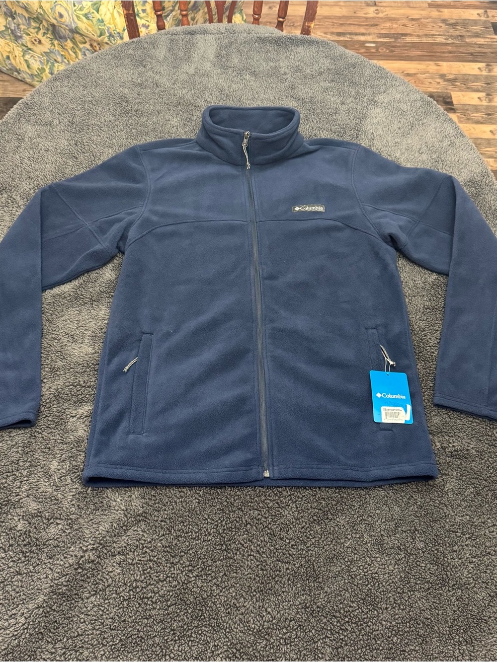 NWT Columbia Men's Basin Trail III Fleece Full Zip Jacket Size Medium Navy